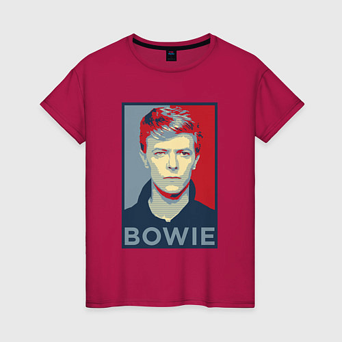 Женская футболка Bowie Poster / Маджента – фото 1