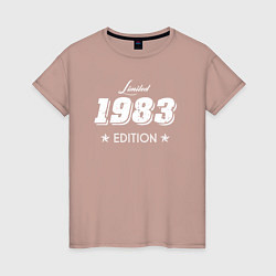 Футболка хлопковая женская Limited Edition 1983, цвет: пыльно-розовый