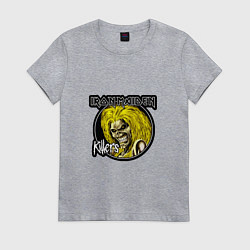 Футболка хлопковая женская Iron Maiden Killers, цвет: меланж