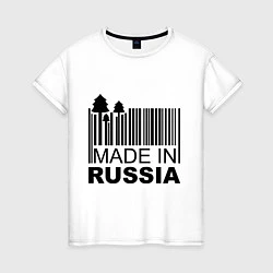 Женская футболка Made in Russia штрихкод