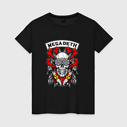 Футболка хлопковая женская Megadeth Rocker, цвет: черный