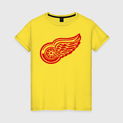 Футболка хлопковая женская Detroit Red Wings: Pavel Datsyuk, цвет: желтый