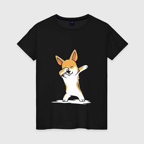 Женская футболка Даб собака / Черный – фото 1