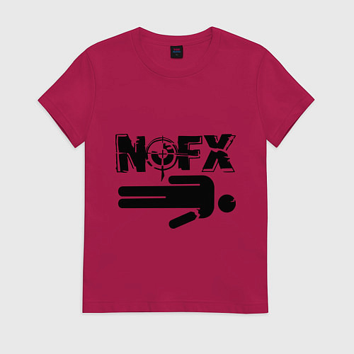 Женская футболка NOFX crushman / Маджента – фото 1
