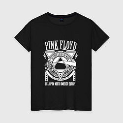 Футболка хлопковая женская Pink Floyd, цвет: черный