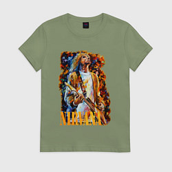 Женская футболка Cobain Art