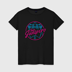 Футболка хлопковая женская San Junipero 1987, цвет: черный