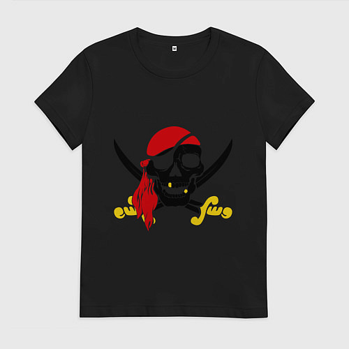 Женская футболка Пиратская футболка / Черный – фото 1