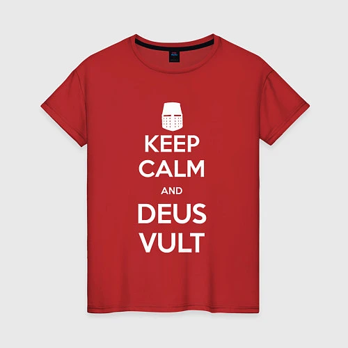 Женская футболка Keep Calm & Deus Vult / Красный – фото 1