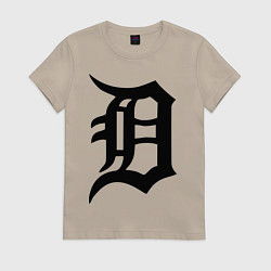 Футболка хлопковая женская Detroit Tigers, цвет: миндальный