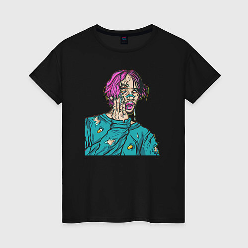 Женская футболка Lil Peep: Zombie Face / Черный – фото 1