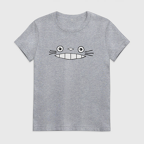 Женская футболка Totoro face / Меланж – фото 1
