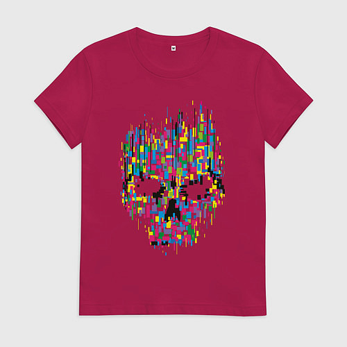 Женская футболка Череп / Маджента – фото 1