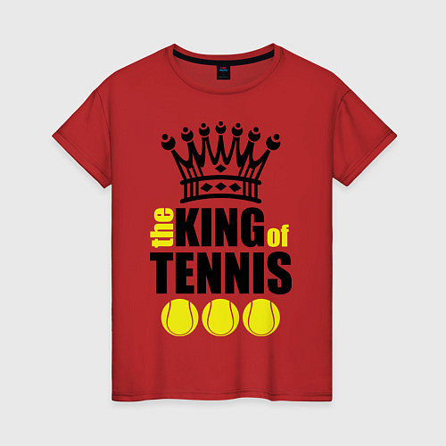 Женская футболка King of tennis / Красный – фото 1