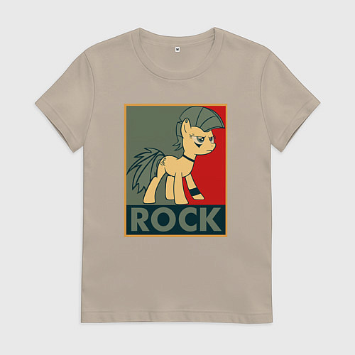 Женская футболка Rock Pony / Миндальный – фото 1