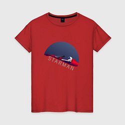 Футболка хлопковая женская Starman, цвет: красный