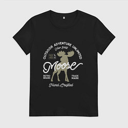 Футболка хлопковая женская Mosse: Trade Mark, цвет: черный