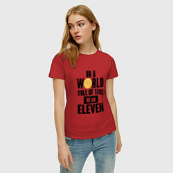 Футболка хлопковая женская Be A Eleven, цвет: красный — фото 2