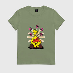 Футболка хлопковая женская Homer Relax, цвет: авокадо