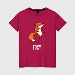 Футболка хлопковая женская Little Foxy, цвет: маджента