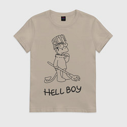 Женская футболка Bart: Hell Boy