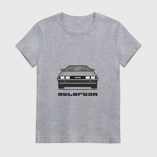 Женская футболка DeLorean / Меланж – фото 1