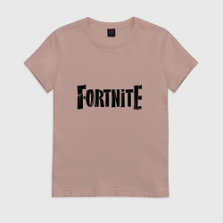 Футболка хлопковая женская Fortnite Logo, цвет: пыльно-розовый