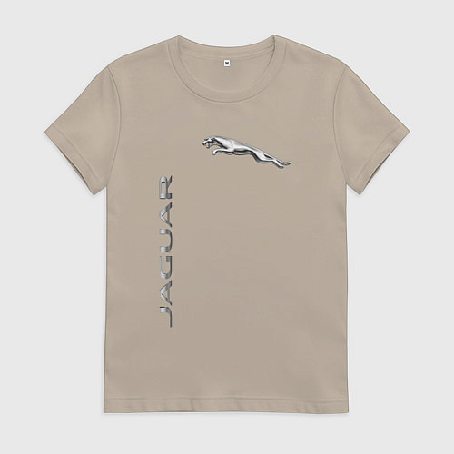 Женская футболка Jaguar Motors / Миндальный – фото 1