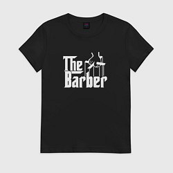 Футболка хлопковая женская The Barber Godfather, цвет: черный