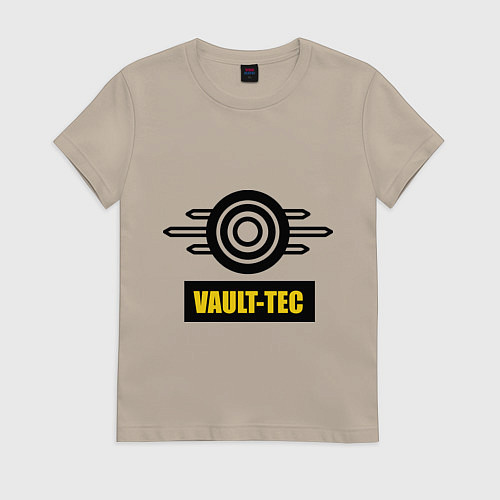Женская футболка Vault-tec / Миндальный – фото 1