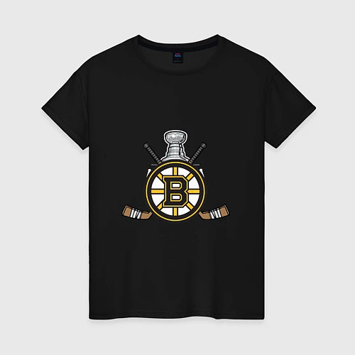 Женская футболка Boston Bruins Hockey / Черный – фото 1