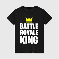 Футболка хлопковая женская Battle Royale King, цвет: черный