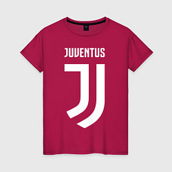 Футболка хлопковая женская FC Juventus, цвет: маджента