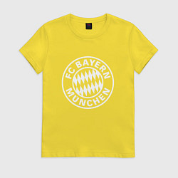 Футболка хлопковая женская FC Bayern Munchen, цвет: желтый