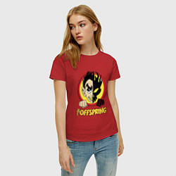 Футболка хлопковая женская The Offspring Boy, цвет: красный — фото 2