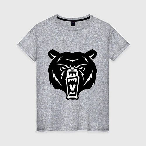 Женская футболка Ярость медведя / Меланж – фото 1