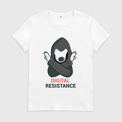 Футболка хлопковая женская Digital Resistance, цвет: белый