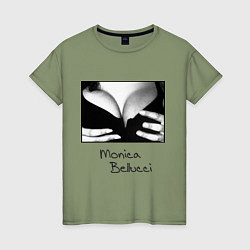 Футболка хлопковая женская Monica Bellucci: Breast, цвет: авокадо
