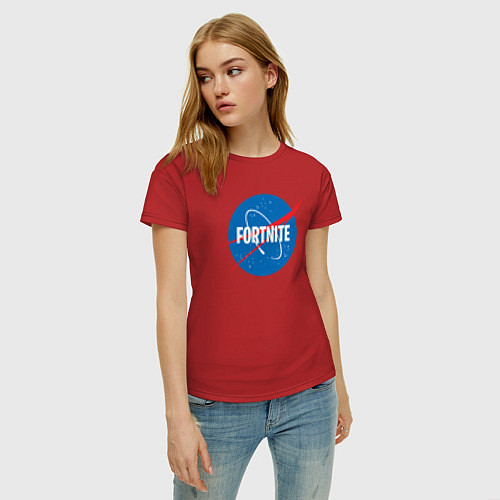 Женская футболка Fortnite Nasa / Красный – фото 3