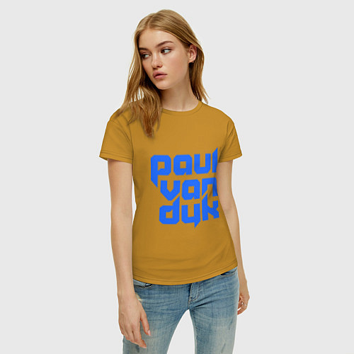 Женская футболка Paul van Dyk: Filled / Горчичный – фото 3