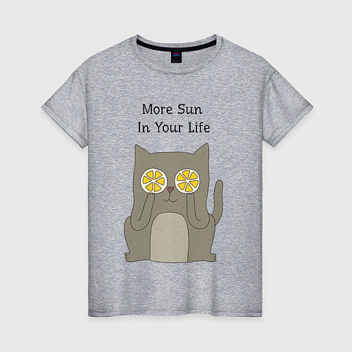 Женская футболка More Sun In Your Life / Меланж – фото 1