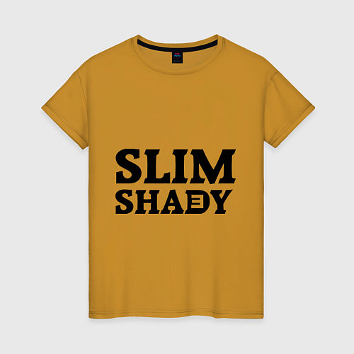 Женская футболка Slim Shady: Big E / Горчичный – фото 1