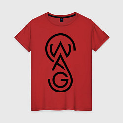 Футболка хлопковая женская SWAG Symbol, цвет: красный
