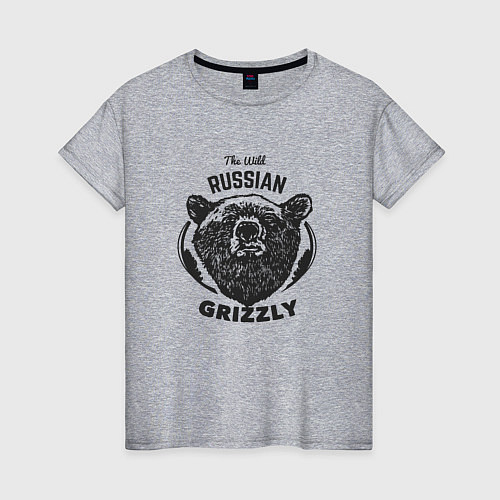 Женская футболка Russian Grizzly / Меланж – фото 1