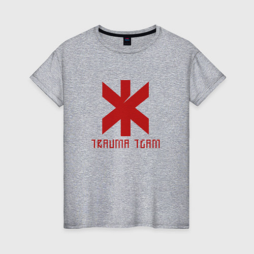 Женская футболка Cyberpunk 2077: TRAUMA TEAM / Меланж – фото 1