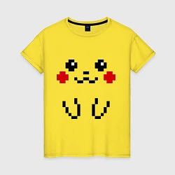 Футболка хлопковая женская Bit Pikachu, цвет: желтый