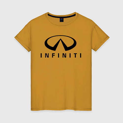 Женская футболка Infiniti logo / Горчичный – фото 1