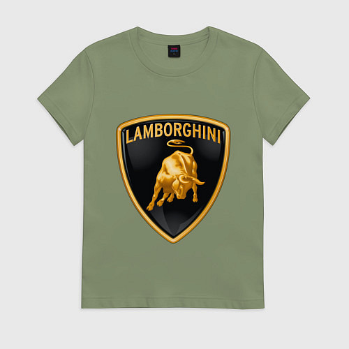 Женская футболка Lamborghini logo / Авокадо – фото 1