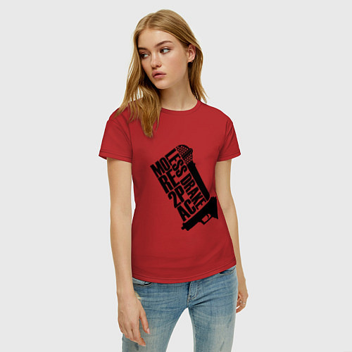 Женская футболка More 2Pac / Красный – фото 3