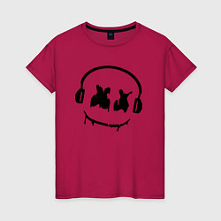 Футболка хлопковая женская Marshmello Music, цвет: маджента